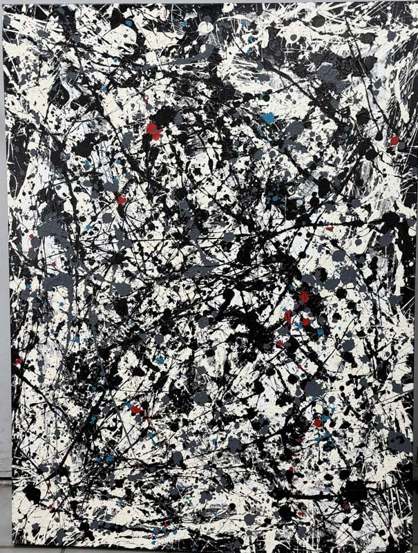 Original Absract on canvas by Michael Schofield: Original Absract on canvas by Michael Schofield Hand signed by the artist. One of a kind original. Includes certificate of authenticity Approx 40x30 inches image size.