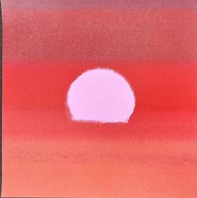 Andy Warhol  from 1972 Sunset Unique Edition Original Serigraph Silkscreen in colors.