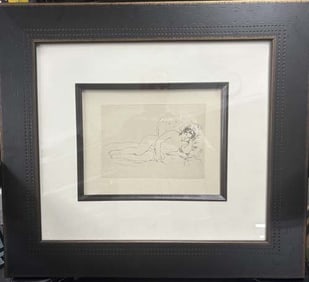 Pierre Renoir Etching Embossed