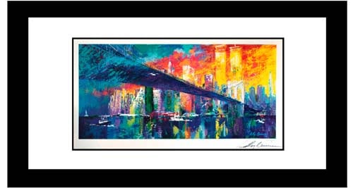 Leroy Neiman Brooklyn Bridge Lithograph Hand signed