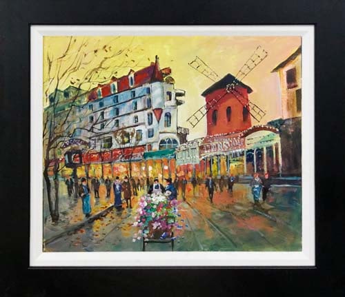 Hand embellished on canvas Michael Schofield: Hand embellished on canvas Michael Schofield. Approx 18 x 24 image. Custom framed. includes Certificate of Authenticity. This work was purchased directly from the artist.