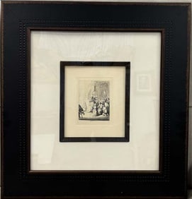Rembrandt Etching. Rembrandt restored by Amand Durand.. Certificate of Authenticity included.