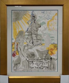 Salvador Dali Limited Edition Lithograph Hand signed and numbered Monument to the Ideal Doctor