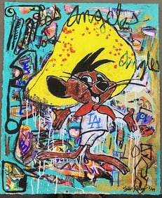 Original on canvas by Gino Perez Speedy Gonzalez That's One Speedy Cabrón! Arriba!
