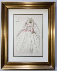 1970 Original Intaglio  Tristan and Princess Isolde  Salvador Dali Limited Edition Intaglio