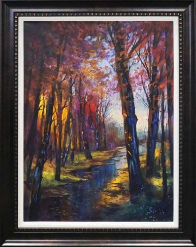 Michael Schofield original on canvas Landscape: by Michael Schofield Original on canvas. Hand signed by the artist. One of a kind original Approx 30 x 40 inches. Includes certificate of authenticity. Custom Framed This work was purchased directly f