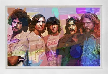 The Eagles Mixed Media Original on canvas by David Lloyd Glover