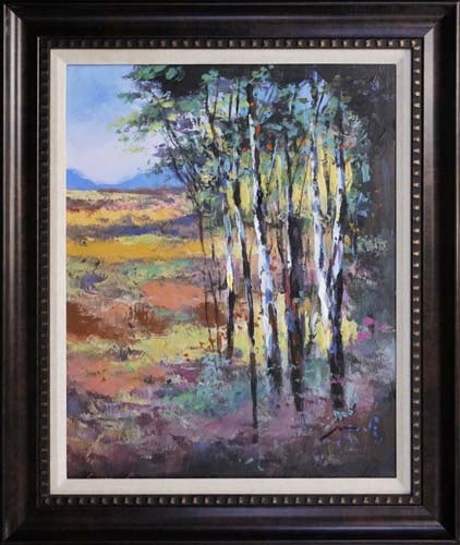 Michael Schofield Original mixed media on canvas Landscape: Michael Schofield Original Mixed Media on canvas Hand signed by the artist. Custom framed and includes certificate. Approx 30x24 inches image size. This work was purchased directly from the artist.