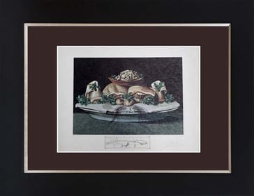 Salvador Dali Limited Edition Lithograph Dinner with Gala