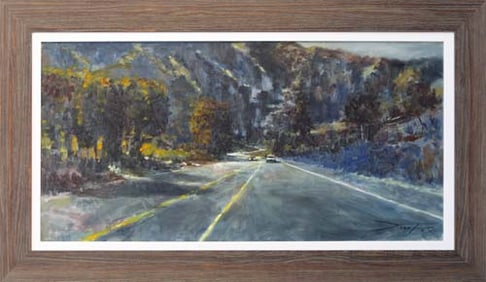 Original oil on canvas by Jorn Fox  image size 48 x 24 inches