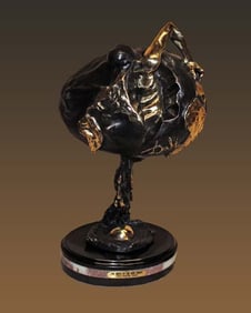 Salvador Dali Birth of a Human Patinated Bronze Sculpture