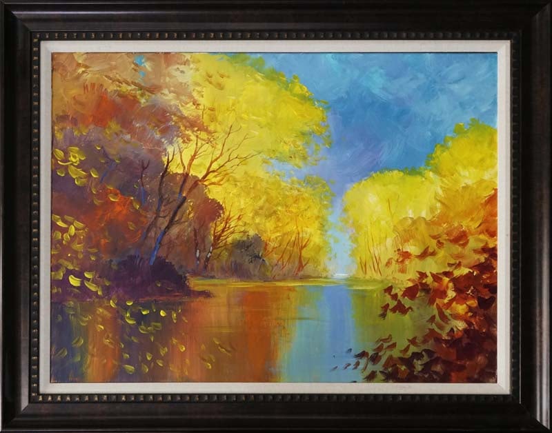 Original on canvas by Michael Schofield Landscape: Original on canvas by Michael Schofield One of a kind original Hand signed by the artist approx 30 x 40 inches image size Custom framed and includes certificate of authenticity. This art work was purc