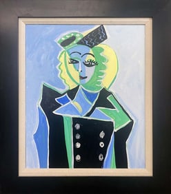 Oil on canvas in the style of Pablo Picasso