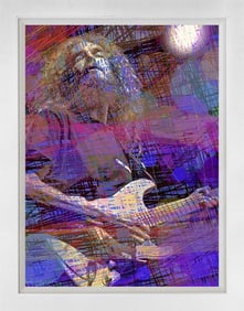 Guthrie Govan Mixed Media original on canvas David Lloyd Glover