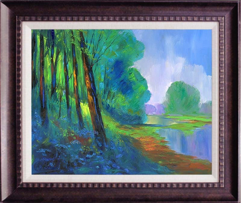 Original on canvas Michael Schofield landscape: Michael Schofield Original on canvas. One of a kind. Hand signed by the artist. Approx 30x38 inches. Custom framed. Includes certificate of authenticity. This work was purchased directly from the arti