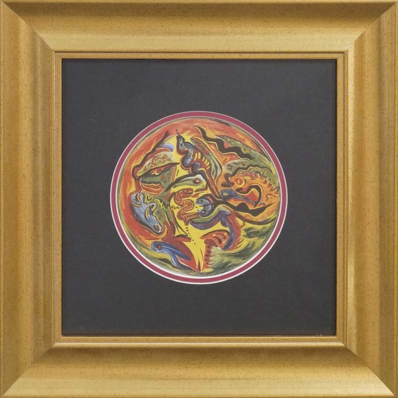 Jackson Pollock Lithograph after Pollock from 1969: Jackson Pollock Color Plate Lithograph. Approx 20x20 inches. Custom framed and includes certificate.