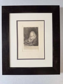Rembrandt Etching from the original copper plates created by Amand Durand