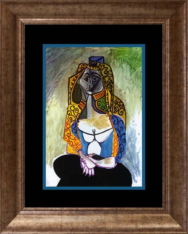 Pablo Picasso The Turkish Shawl Lithograph Collection Domaine. Limited Edition: Pablo Picasso The Turkish Shawl Lithograph Collection Domaine the signature is in the plate. Signed by the estate. Limited Edition Includes certificate of authenticity. Approx 28x30 inches. Profession