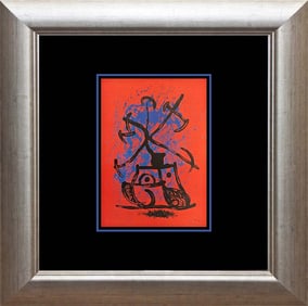 Joan Miro Lithograph 1972 Paris.
