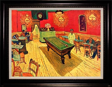 Van Gogh Rec Room Limited Edition hand Embellished on canvas