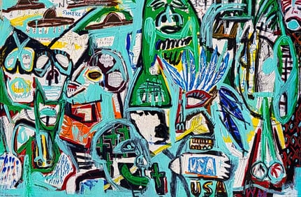 USA. Limited Edition on paper by Gino Perez Abstract