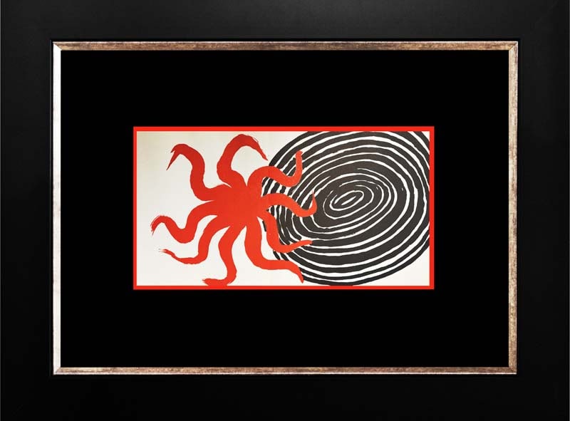 Alexander Calder Lithograph from 1969: Alexander Calder Lithograph from 1969 Approx 30x24 inches custom framed and includes certificate.