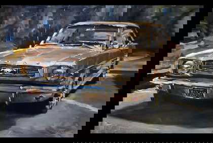 Jorn Fox Original on canvas. Ford Mustang 1962