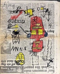Original in the manner of Jean Michel Basquiat