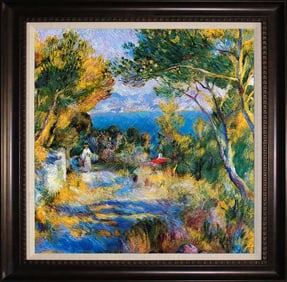 L'Estaque After Pierre Renoir hand embellished canvas