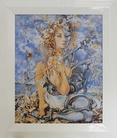 Arina Young Woman original mixed media on canvas