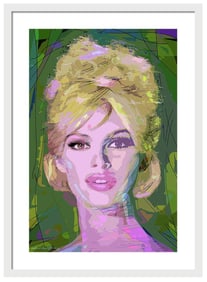 Bridget Bardot Original mixed media on canvas by David Lloyd Glover