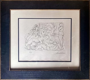 Pablo Picasso Lithograph with Museum stamp from 1956