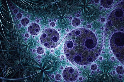 Threaded Dragons on canvas by Dara Eller Abstract