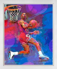 Michael Jordan Air Mixed Media on canvas by David Lloyd Glover