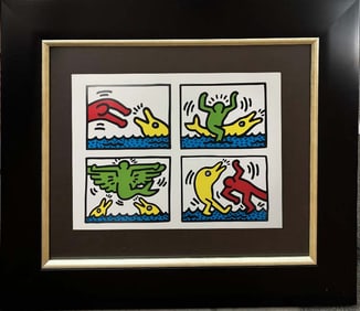 Keith Haring Lithograph from 1984