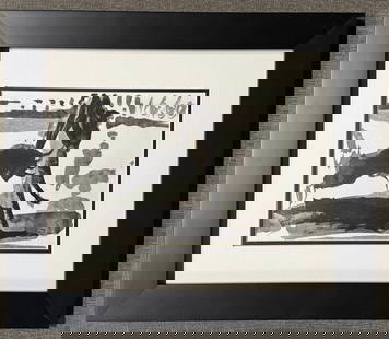 Pablo Picasso Original Lithograph from 1961: Pablo Picasso Original Lithograph from 1961. Approx 22x18 inches. Includes certificate. Custom framed. From Picasso's 1959 sketchbook.