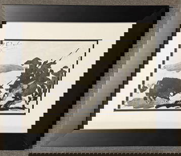 Pablo Picasso Original Lithograph from 1961: Pablo Picasso Original Lithograph from 1961. Approx 22x18 inches. Includes certificate. Custom framed. From Picasso's 1959 sketchbook.