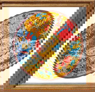 Marc Chagall Limited Edition Paris Opera Ceiling: Marc Chagall-Limited Edition Lithograph Marc Chagall -Paris Opera Ceiling approx. 24 x 24 inches. The signature is in the plate. Includes certificate of authenticity. Custom framed.