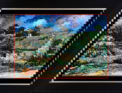 Vincent Van Gogh Limited Edition on paper: Vincent Van Gogh Limited Edition on paper After Vincent Van Gogh Limited Edition The signature is in the plate. Includes Certificate of Authenticity. Approx. 29 x 36. Custom framed.