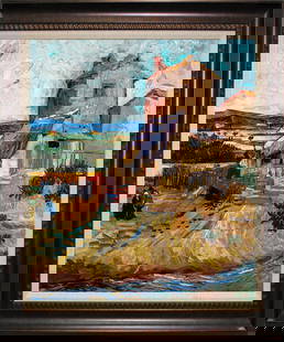 Vincent Van Gogh The Old Mill Hand embellished on canvas Limited Edition after Van Gogh: Vincent Van Gogh The Old Mill on canvas Limited Edition after Van Gogh. After Vincent Van Gogh the Old Mill. Limited Edition Hand Embellished ink on archival canvas. The signature is in the plate.