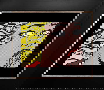 Roy Lichtenstein 1965 Serigraph: Roy Lichtenstein 1965 Serigraph Approx 20x22 inches. Professionally framed. Includes Certificate of Authenticity.