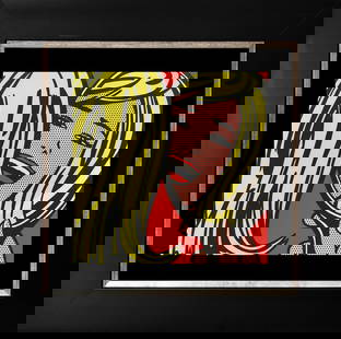 Roy Lichtenstein Serigraph from 1965: Roy Lichtenstein Lithograph from 1965. Approx 24x20 inches. Professionally framed. Includes a certificate.