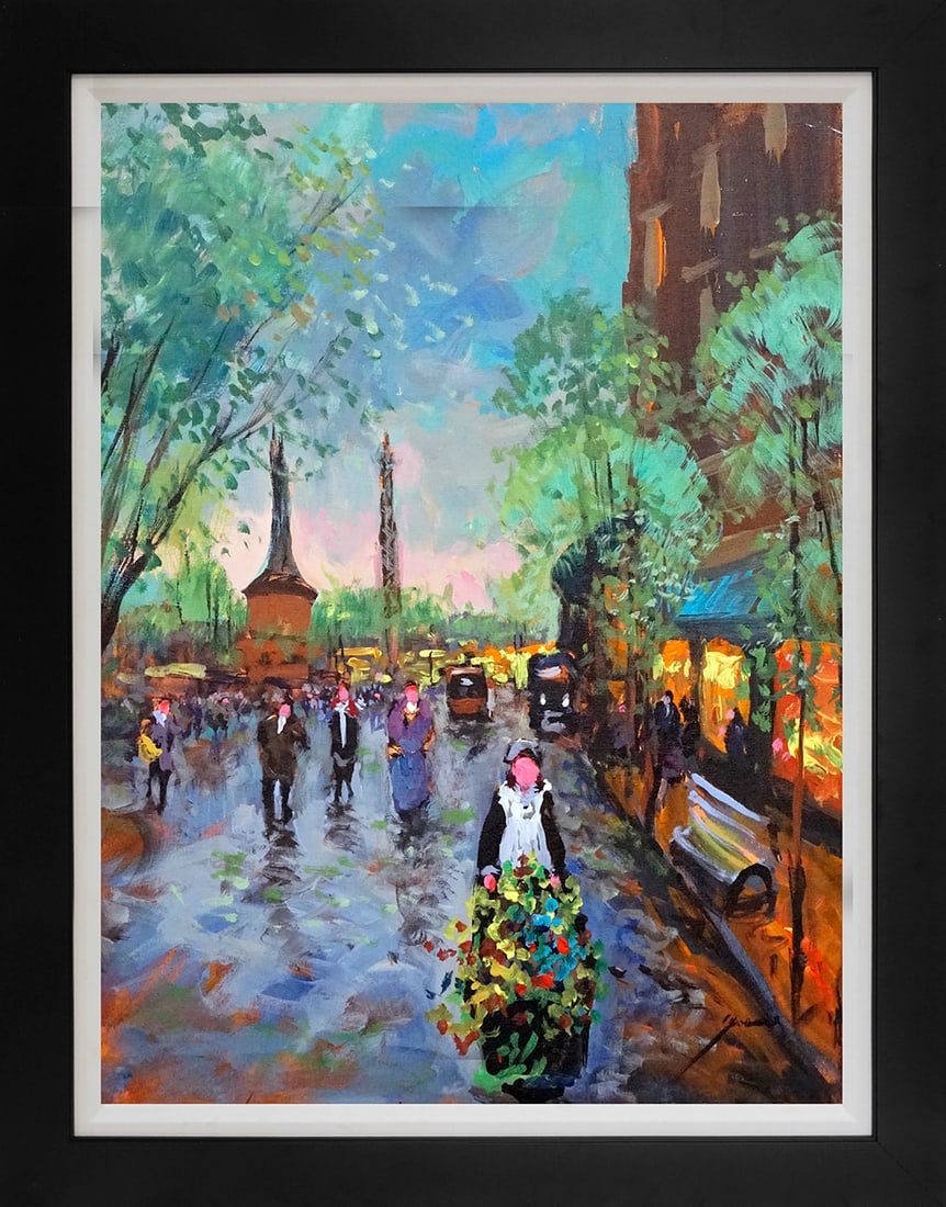 Michael Schofield Hand embellished on canvas: Michael Schofield Hand embellished on canvas Limited Edition. Approx 26x30 inches approx. Hand signed by the artist. Includes Certificate of Authenticity. Custom framed. This work was purchased direct