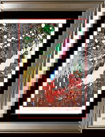 Marc Chagall Lithograph Limited Edition: Marc Chagall. Limited edition lithograph on archival watercolor paper. The signature is in the plate. Certificate of Authenticity is included. Approx. 25x30 inches. Custom framed.