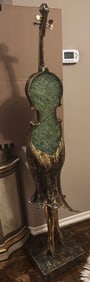 Gorgeous Violin Bronze with crushed glass. An original by Christian Nowaczyk.