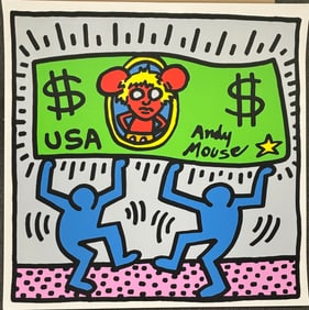 Keith Haring Andy Mouse Serigraph.