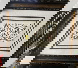 Fissures from 1969 Joan Miro original Etching Aquatint Limited Edition Hand signed and numbered on