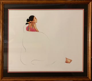 R. C. Gorman Limited Edition Serigraph Hand signed and numbered and framed