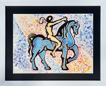 Salvador Dali Limited Edition Original Lithograph Victory of Primitive Man. Le Jungle Humane Suite