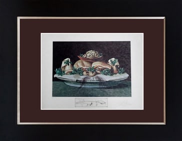 Salvador Dali Limited Edition Lithograph Dinner with Gala